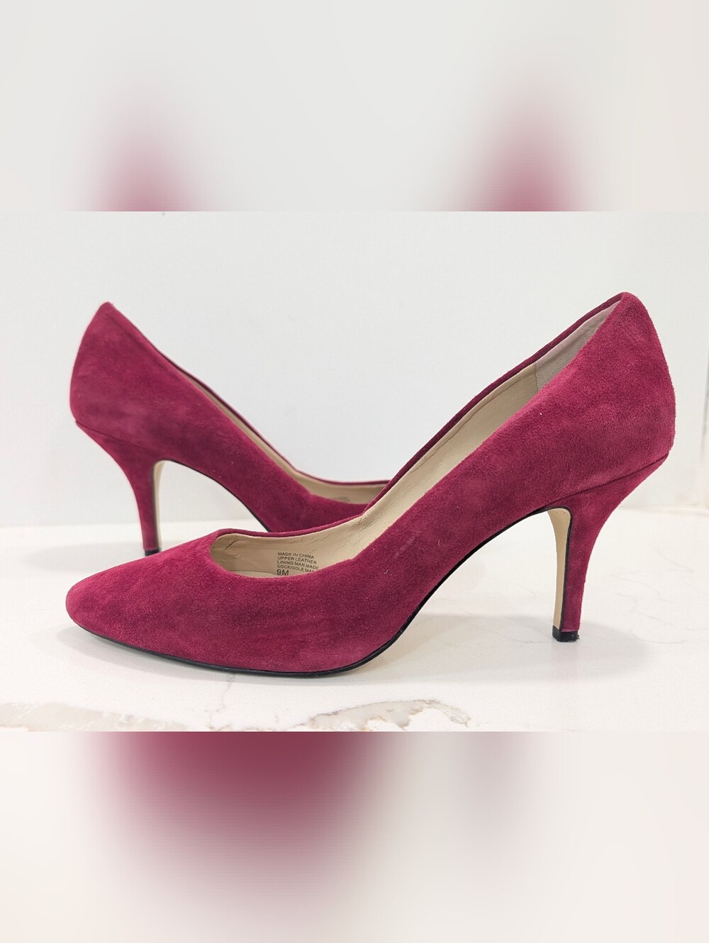 INC Zitah Deep Fuchsia Pink Velvet  Suede Pointed-toe Pump Heels Size 9 Formal
